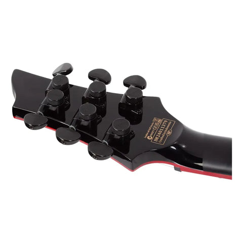 Guitarra Eléctrica Schecter Sunset-6 Red Dawn Gloss Black Diestro Negro Ébano