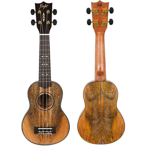 Ukulele Tamaño Soprano 12 Trastes, Flight Dus450 Man/man Marrón