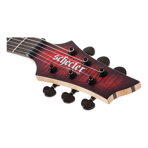Guitarra Eléctrica Schecter Sunset-6 Extreme Scarlet Burst Color Marrón Material Del Diapasón Ébano Orientación De La Mano Diestro