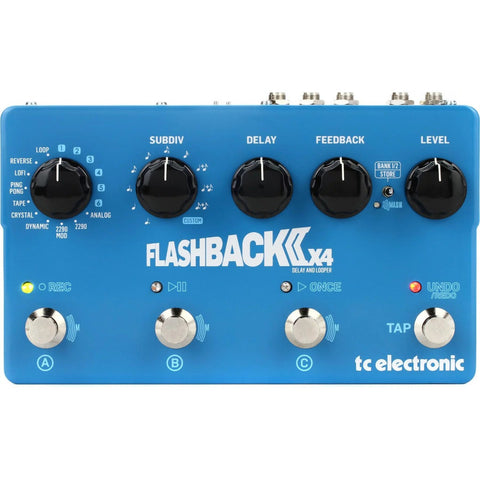 Pedal P/guitarra Delay Tc Electronic Flashback 2 X4 Delay Azul