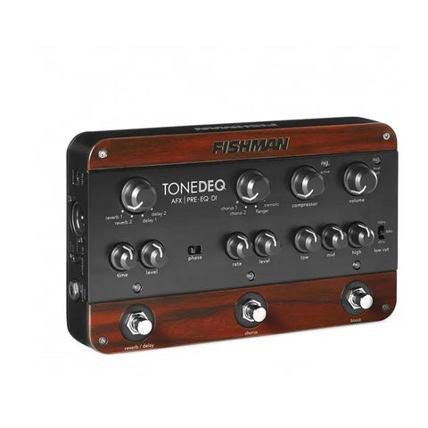 Pedal Tonedeq Preamp Eq Acústico, Fishman Pro-deq-afx Negro Con Rojo