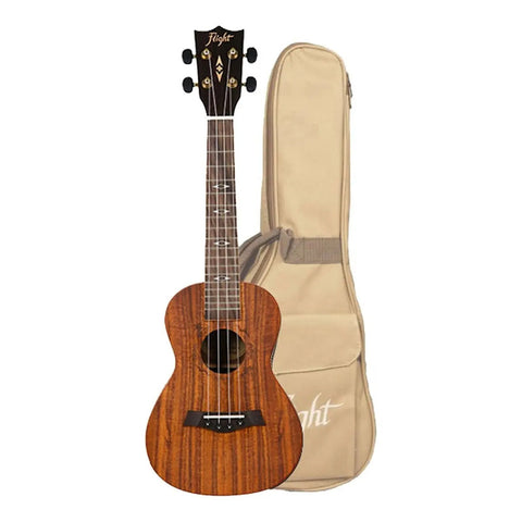 Ukelele Soprano De Koa 12 Trastes Flight Dus440 Koa Marrón
