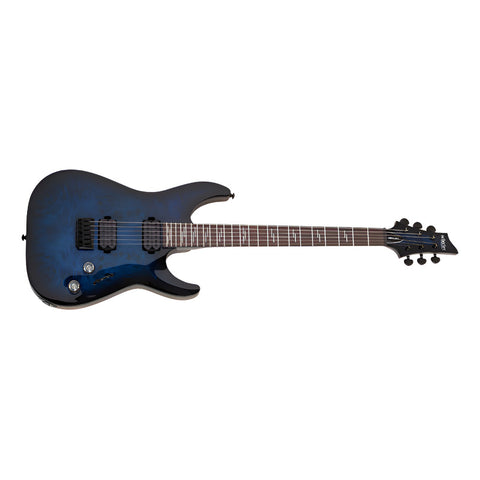 Guitarra Eléctrica See Thru Blue Burst Schecter Omen Elite-6 Diestro Azul Palo De Rosa