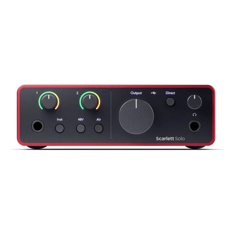 Interfaz De Audio Usb Focusrite Scarlett Solo 4ta Gen Rojo
