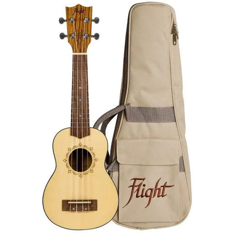 Ukulele Soprano Abeto, Flight Dus 320 Sp/zeb Marrón