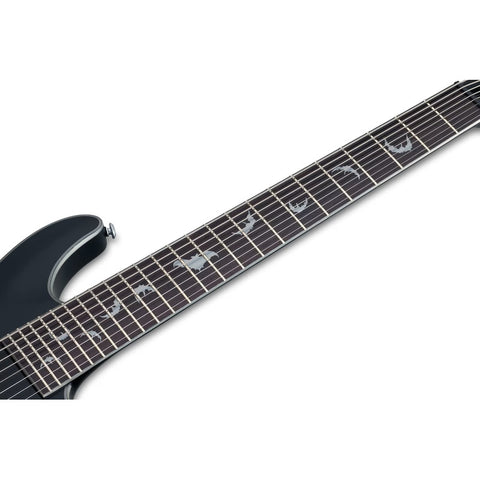 Guitarra Eléctrica Schecter Damien Platinum-8 Negro Satin Diestro Negro Palo De Rosa