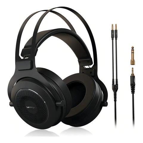 Auriculares Abiertos Estilo Retro Behringer Omega Premium Color Negro