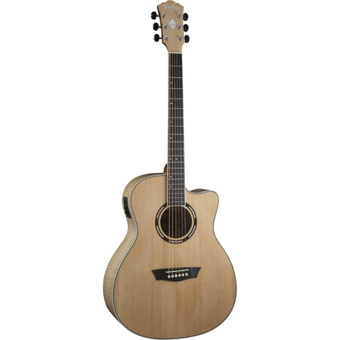 Guitarra Electroacústica 6 Cuerdas Natural, Washburn Ag40ce Diestro