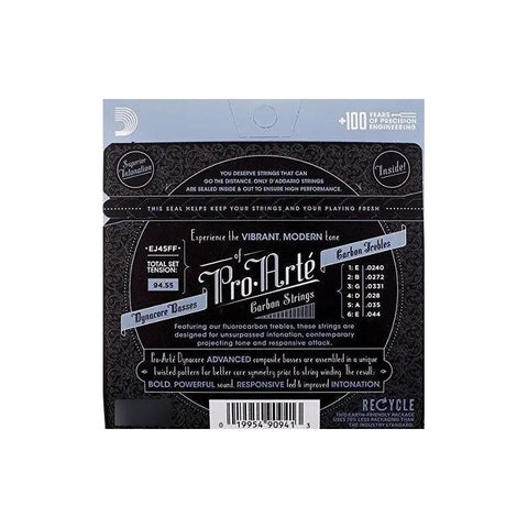 D'addario Ej45ff Pro-arté Carbon  Cuerdas Clásica Tensión N