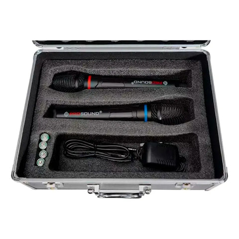 Microfono Prosound Pwm-22d Ii Inalambrico Doble Con Receptor Negro
