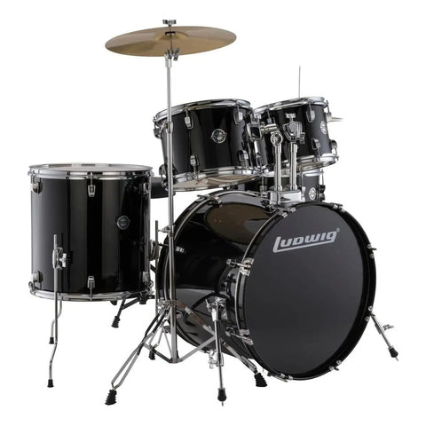 Batería De 5 Tambores Ludwig Accent Lc19511 Negro Sparkle Negro