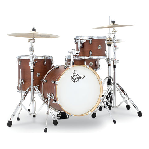Batería Gretsch 18 Catalina Club Jazz 4 Ct1j484 Walnut Glaze Caqui