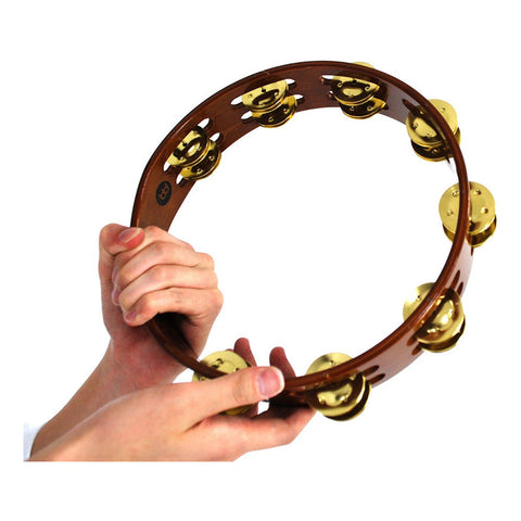 Pandero De Mano Doble Hilera De Crótalos Meinl Ta2b-ab Color Café