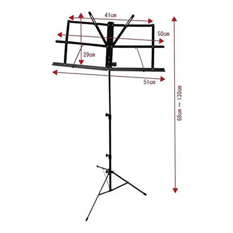 Atril Partituras Proel Rsm300 Plegable Ajustable Acero Negro C/funda