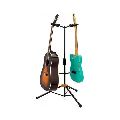 Hercules Gs422 Plus Soporte Base Para 2 Guitarras Negro