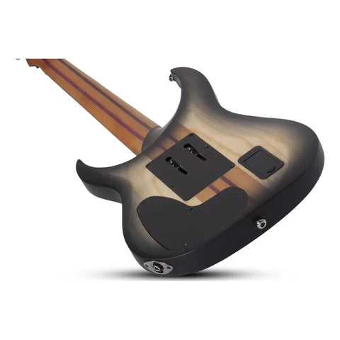 Guitarra Schecter Banshee Mach-7 Fr-s Fallout Burst Diestro Gris Oscuro Ébano