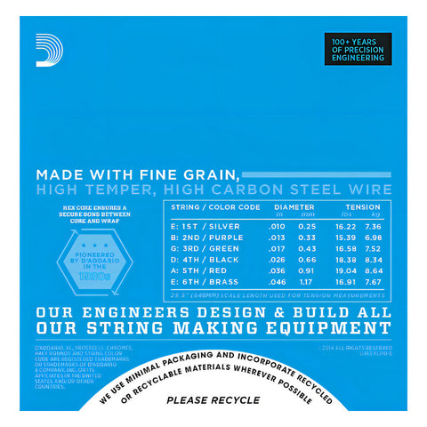 Juego De Cuerdas Para Guitarra Eléctrica Daddario Exl110-e