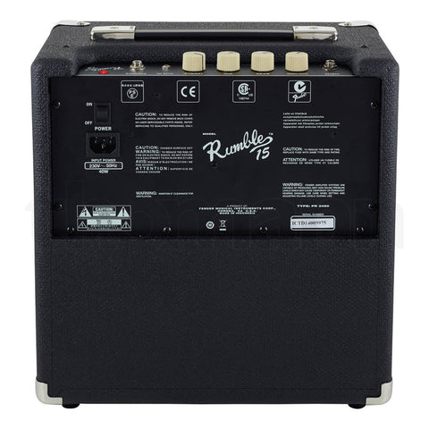 Amplificador Fender Rumble 15 Combo De Bajo Negro/plata