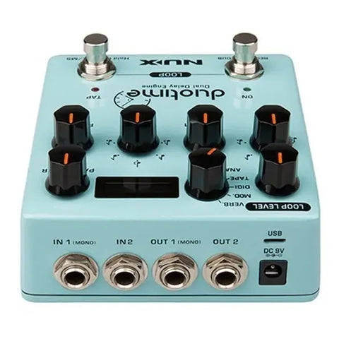 Pedal De Delay Duotime Nux Ndd-6 Duo Time Turquesa