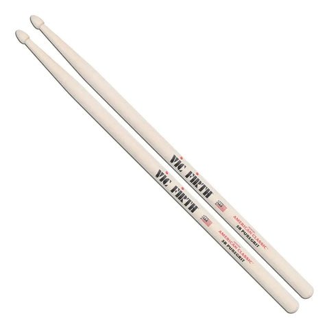 Baquetas Para Batería Percusión 5b Punta De Madera Color Natural Vic Firth