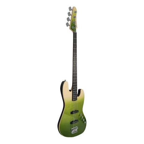 Bajo Eléctrico Mars Deluxe  Jazz Bass Green Jb-4 Diestro Green