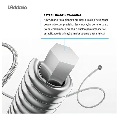Encordadura Daddario Guitar Eléctrica 7 Cuerdas Nyxl09564sb