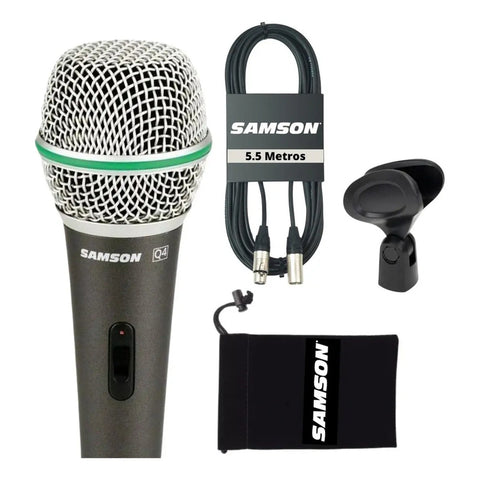 Samson Saq4 Micrófono Dinámico Cardioide Super Practico¡¡ Negro