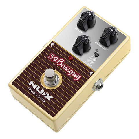 Pedal Emula 29 Bassman Nux Nro-7 59 Bass Guy Overdrive Plateado