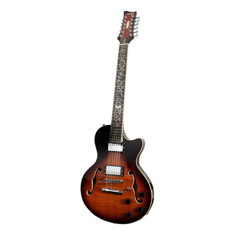 Guitarra Eléctrica 12 Cuerdas Mars Single Cut 12 Cuerdas Vio Diestro Violin Sunburst Palo De Rosa