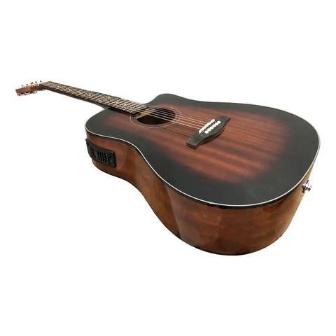 La Sevillana Tx-200ceq Tsb Guitarra Electroacústica Texana Color Sombreado Orientación De La Mano Diestro