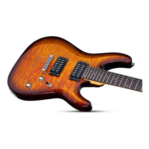 Guitarra Eléctrica Sombreado Vintage Schecter C6 Plus Vsb Diestro Vintage Sunburst Palo De Rosa