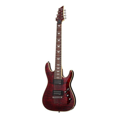 Guitarra Eléctrica Schecter Omen Extreme-7 De Caoba Black Cherry Con Diapasón De Palo De Rosa