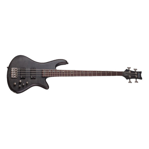 Bajo 4 Cuerdas Schecter Stiletto Studio-4 See Thru Black Sat Diestro Negro Mate 4