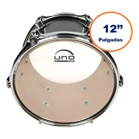 Parche Para Tom De Batería 12 Pulgadas Uno By Evans Utt12g2 Clear Plateado