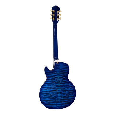 Guitarra Eléctrica 6 Cuerdas Mars Les Paul Jazz Blue Color Azul Material Del Diapasón Palo De Rosa Orientación De La Mano Diestro