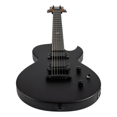 Guitarra Tipo Les Paul Spira Guitars L-400 Satin Black Diestro Negro Ébano