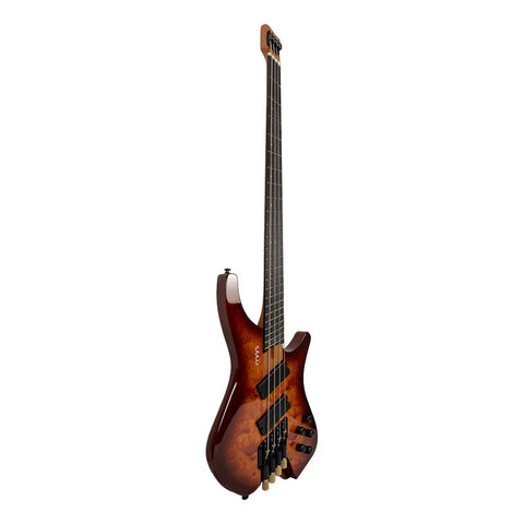 Bajo Mars Eléctrico Headless 4 Ms 4 Cuerdas Brown Burst Diestro Brown Burst
