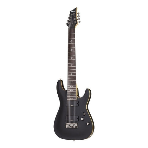 Guitarra Eléctrica Schecter Demon-8 Negro 8 Cuerdas Archtop Tilo