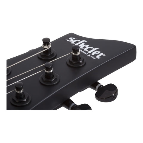 Guitarra 7 Cuerdas Schecter Damien-7 Multiscale Negro Satin Diestro Negro Palo De Rosa