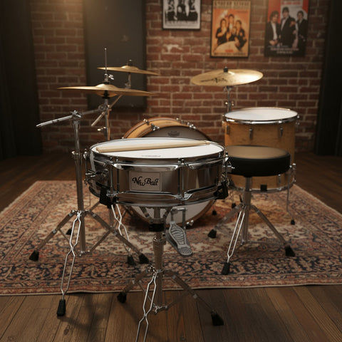 New Beat Nbs1303 Tarola Acero 13 X 3 Pulgadas Para Batería Casco Plateado