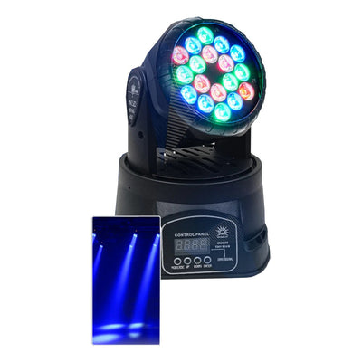 Cabeza Robótica 18 Leds De 3w Rgb Megaluz Tiny Beam