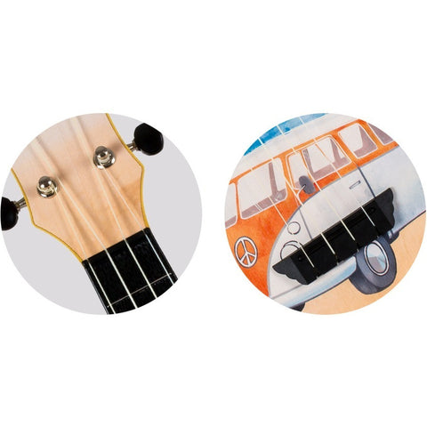Ukulele Soprano Tus-25 Bus Viaje Con Funda Flight Ukelele # Color Blanco