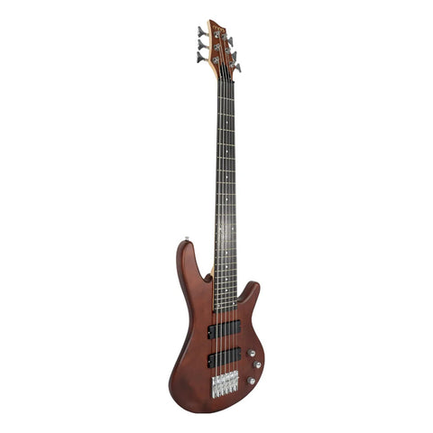Bajo Eléctrico 6 Cuerdas Pasivo Mars Eb-6 Shw Thru Walnut Diestro Walnut