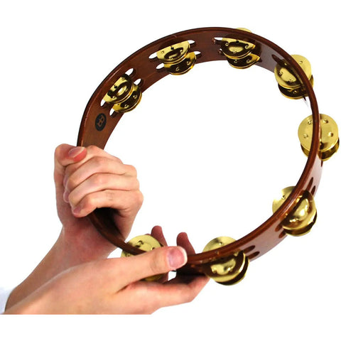 Pandero De Mano Doble Hilera De Crótalos Meinl Ta2b-ab Café
