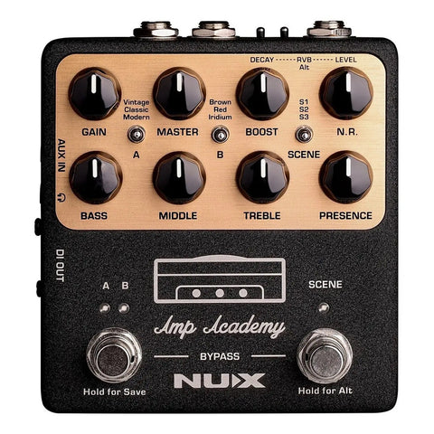 Pedal De Guitarra Simulador De Amplis Nux Ngs-6 Amp Negro