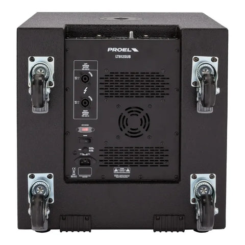 Sistema Activo 2 Satelites 8 PuLG Subwoofer 12 Proel Lt812a Negro