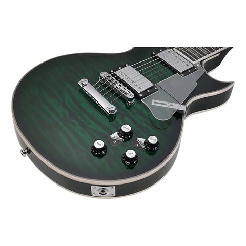 Guitarra Eléctrica 6 Cuerdas Mars Les Paul Custom Green Color Verde Oscuro Material Del Diapasón Palisandro Orientación De La Mano Diestro Palo De Rosa