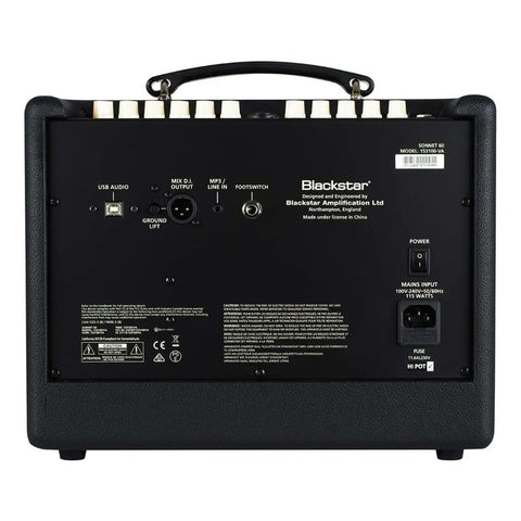 Combo Amplificdor Para Guitarra Acústica Blackstar Sonnet 60 Negro
