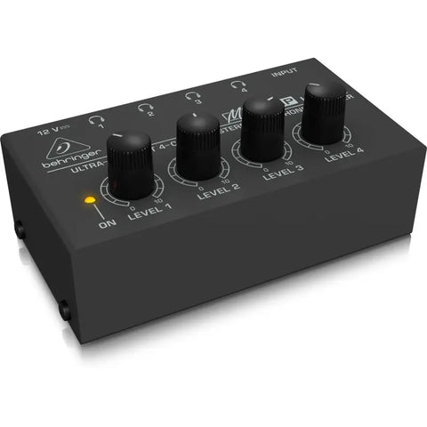 Amplificador Compacto P/ Audífonos 4 Canales Behringer Ha400 Negro
