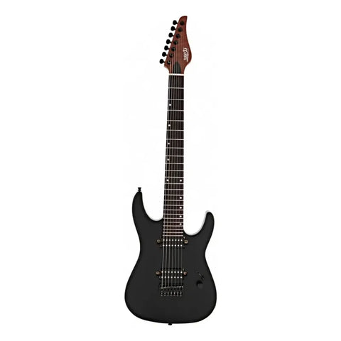 Guitarra Eléctrica 7 Cuerdas Jet Guitars Js-507 Satin Black Color Negro Material Del Diapasón Palisandro Orientación De La Mano Diestro Palo De Rosa
